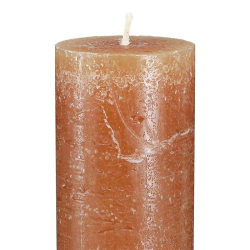 Artículo Velas de colores lisos velas de palo caramelo 50x300mm 4 piezas