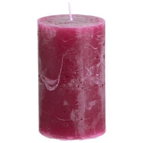 Velas de color liso velas de pilar Berry 60x100mm 4 piezas