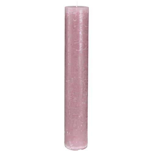 Velas lisas en velas rosas antiguas 50x300mm 4 piezas