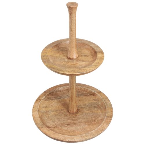 Artículo Soporte para tartas decoración de madera 2 niveles natural redondo Ø31/20cm H45cm