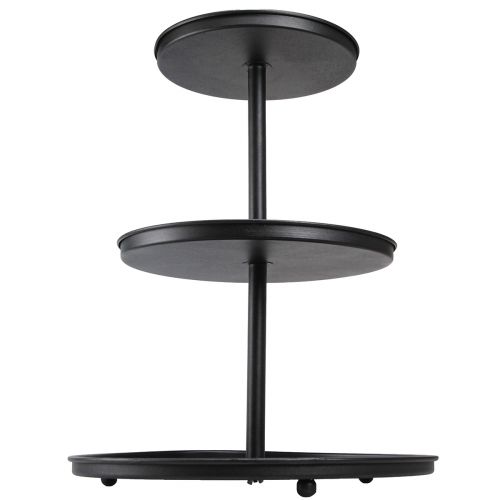 Artículo Soporte para tartas patas redondas de metal negro de 3 niveles Ø40cm H52cm