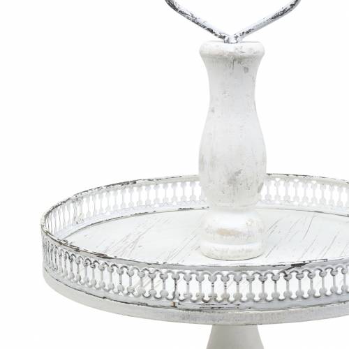 Artículo Soporte para Tartas Blanco Antiguo H48cm