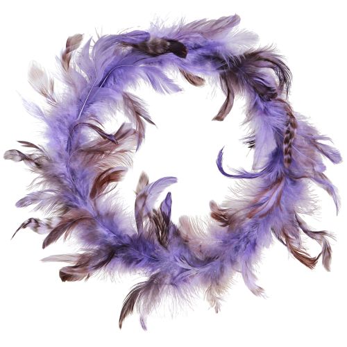 Artículo Corona de plumas corona decorativa de plumas de faisán violeta Ø20cm 3 piezas