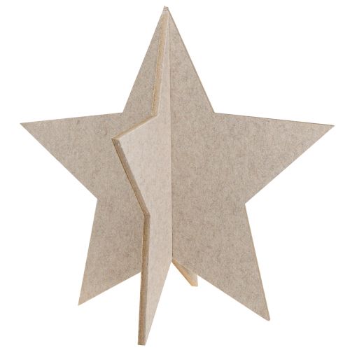 Floristik24 Estrella decorativa de fieltro para colocar decoración navideña fieltro beige Al 62 cm