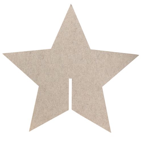 Artículo Estrella decorativa de fieltro para colocar decoración navideña fieltro beige Al 62 cm