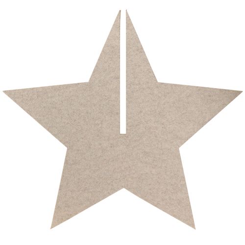 Artículo Estrella decorativa de fieltro para colocar decoración navideña fieltro beige Al 62 cm