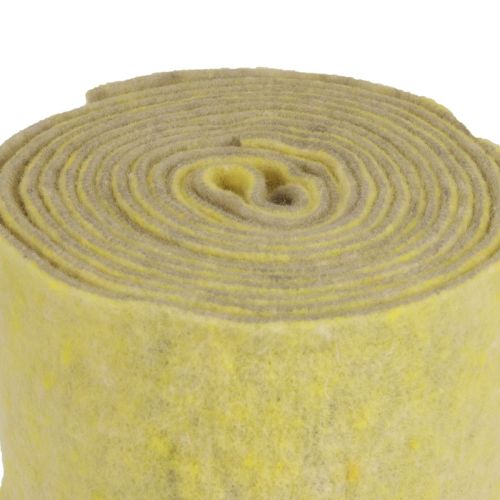 Artículo Cinta de fieltro cinta de lana cinta de maceta cinta decorativa gris amarillo 15cm 5m