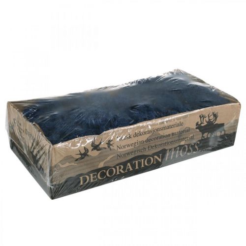 Artículo Deco musgo azul musgo seco para manualidades coloreado 500g