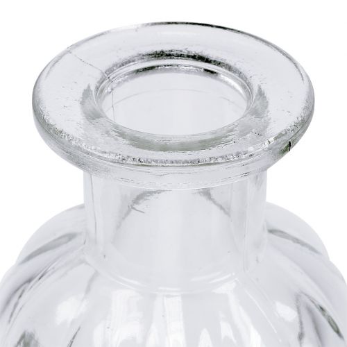 Artículo Florero decorativo con forma de botella Ø7,5cm H13,5cm transparente 6 piezas