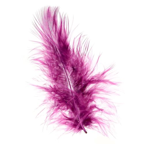 Plumas decorativas esponjosas burdeos para manualidades 5-10cm 20g