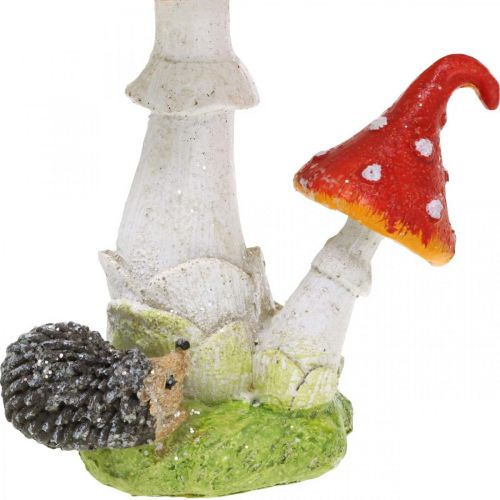 Artículo Amanita muscaria con decoración de erizos decoración de mesa de setas otoño H22cm 2 piezas