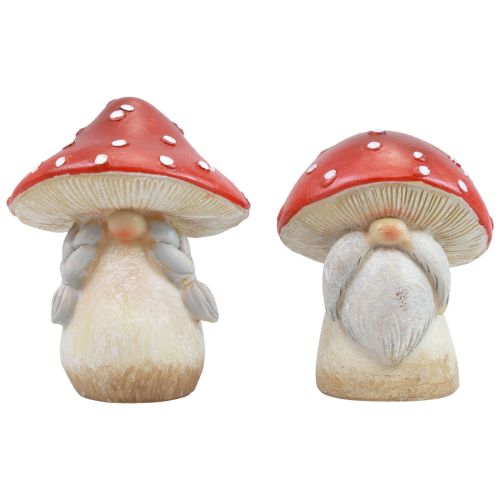 Artículo Amanita muscaria setas decorativas decoración otoñal rojo blanco Ø6cm H7,5cm 4ud