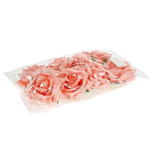 Artículo Rosa Foam Ø 10cm Salmón 8uds