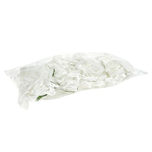 Artículo Rosas de foam blanco Ø10cm 8 piezas