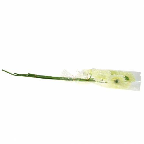 Artículo Gerbera artificial blanca 62cm 6uds