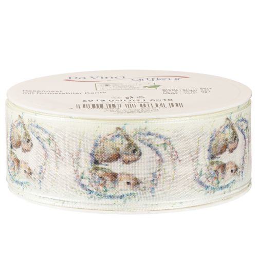 Artículo Cinta de regalo Cinta de Pascua Conejos 40mm 18m