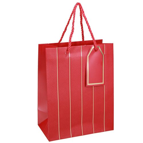 Floristik24 Bolsa regalo bolsa navideña oro rojo 18×10×23cm 1ud