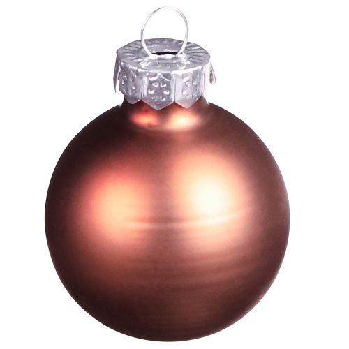 Artículo Bolas de cristal árbol Navidad plata albaricoque Ø4cm 24 piezas