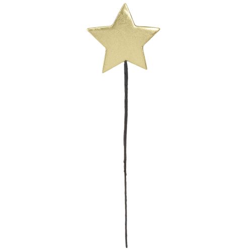 Artículo Tapones florales decorativos con estrellas doradas Ø7cm 2.a opción 24 piezas