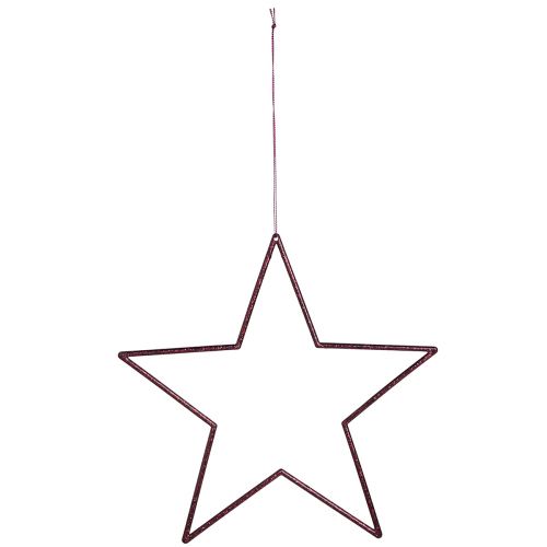 Artículo Estrellas decorativas grandes para colgar Berry Glitter 24cm 6uds