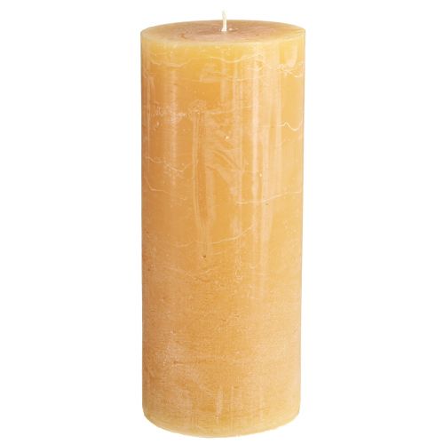 Floristik24 Velas grandes en velas de pilar de miel 85mmx200mm 2 piezas