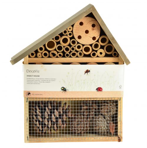 Artículo Insect hotel casa para insectos marrón claro 25cmx8.5cmx32cm