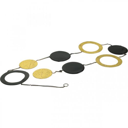 Artículo Decoración navideña decoración colgante oro negro L124cm 8 elementos