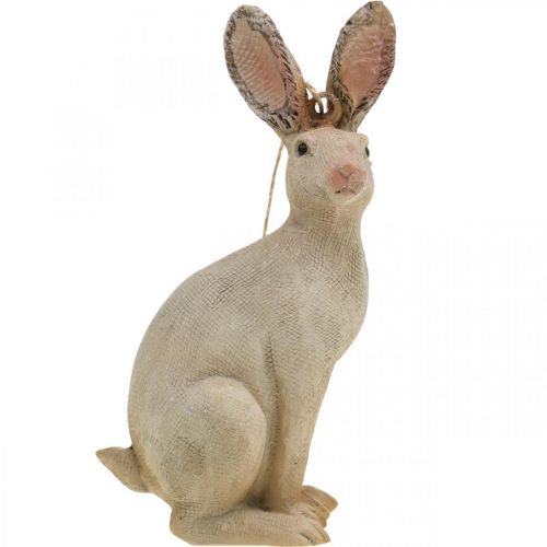 Artículo Figura conejito de pascua para colgar decoración pascua poliresina H9.5cm 4pcs