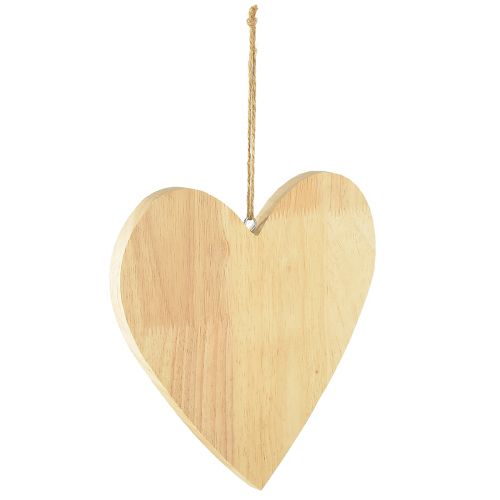 Artículo Corazones de madera para pintar perchas decorativas corazón natural 20x20cm 3ud