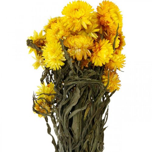 Manojo decorativo de flores secas secas amarillas de paja 75g