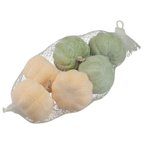 Artículo Decoración otoñal calabazas decorativas blanqueadas naranja, verde 7,5 cm 6 piezas