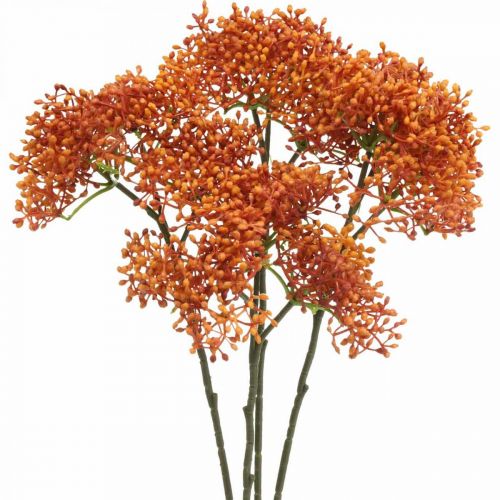 Rama de flor artificial de naranja de saúco 52cm 4pcs