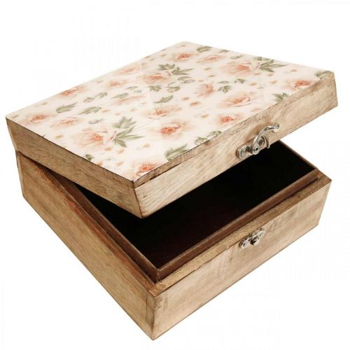 Hofumix Cajas decorativas Caja de madera Caja de joyería Vintage Caja de  madera hecha a mano Caja de almacenamiento sin terminar con tapa