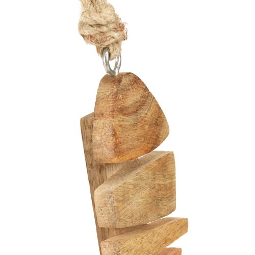 Artículo Percha decorativa pez de madera marítimo en natural 16x2x5cm 2ud