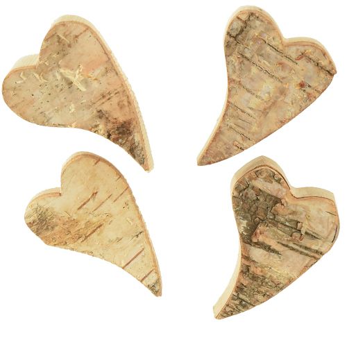 Floristik24 Corazones de madera esparcidor corazón corazones de abedul natural 6×4cm 16ud