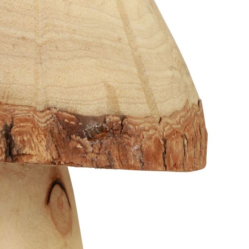 Floristik24 Setas de madera decoración setas decoración de madera decoración de mesa natural otoño Ø14cm H36cm