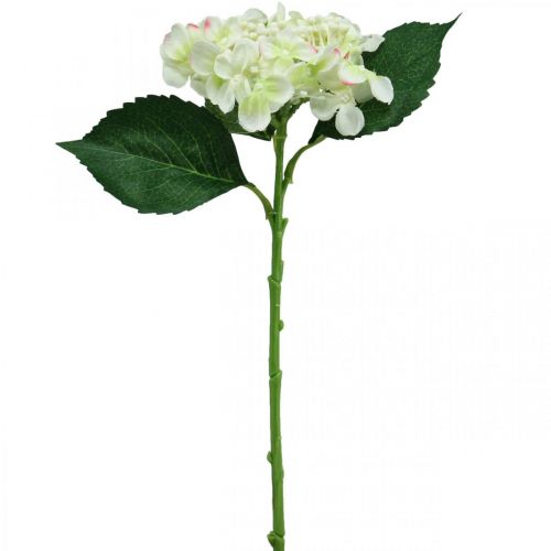  Hortensia, flor de seda, flor artificial para decoración de  mesa blanco, verde L44cm - comprar barato en línea