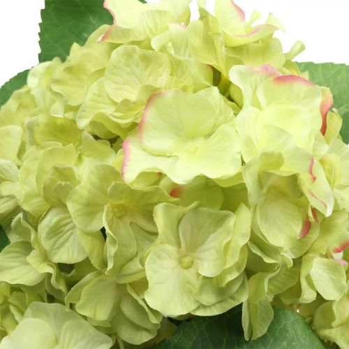  Hortensia artificial verde ramo de flores artificiales 5  flores 42cm - comprar barato en línea