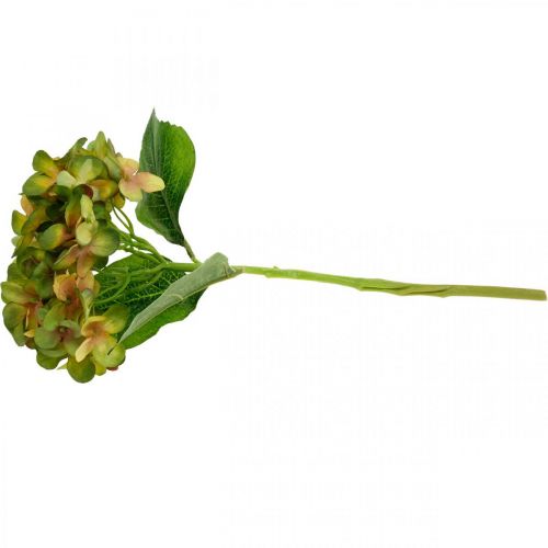  Hortensia artificial Verde, Flor artificial amarilla Al. 35  cm - comprar barato en línea