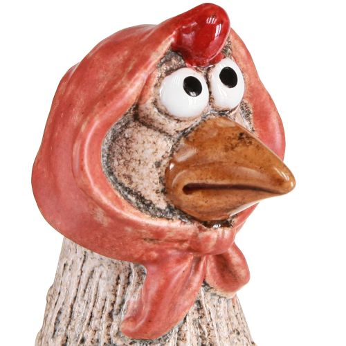 Floristik24 Pollos decorativos de cerámica Gallo y gallina de Pascua Al. 20/22 cm 2 piezas