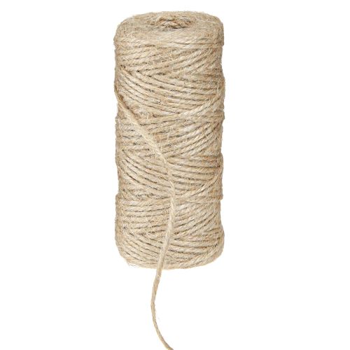 Hilo de yute cordón de yute natural 2 mm 50 m por rollo × 8 piezas