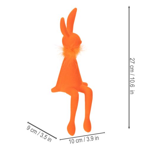 Artículo Figura de conejo de Pascua sentado para estante, ideal para Pascua y primavera, 27 cm, 2 piezas