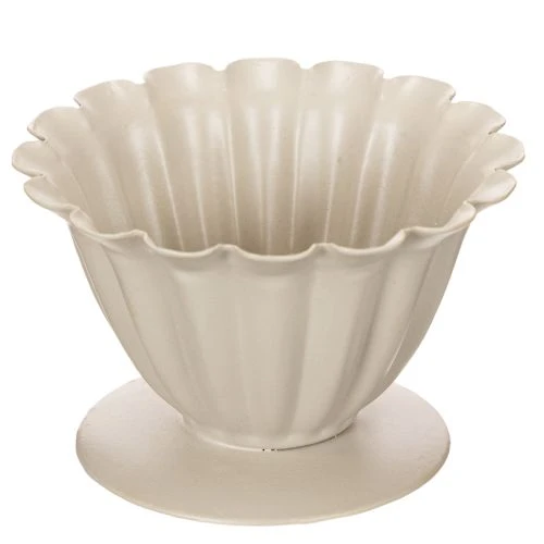 Artículo Cuenco, copa, cáliz floral, decoración color crema, 9 cm