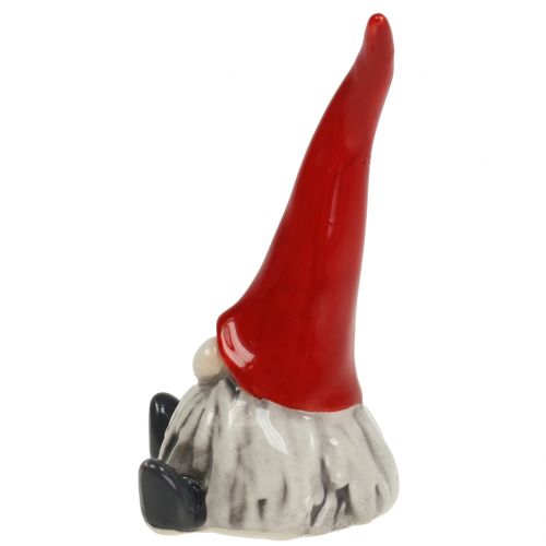 Floristik24 Figura de cerámica elfo 8.5cm rojo, blanco 1p