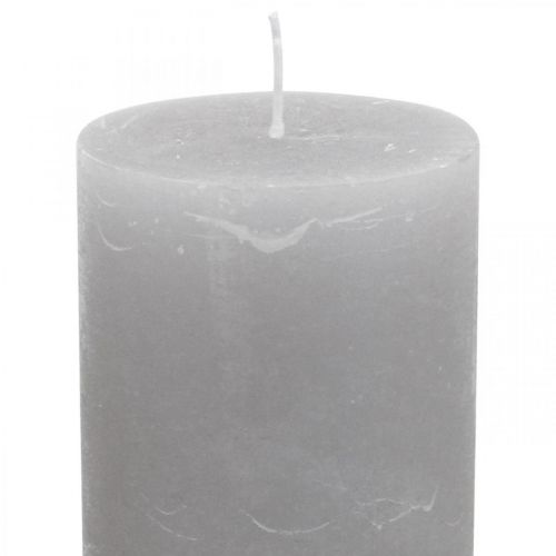 Artículo Velas de pilar monocolor gris claro 85×200mm 2 piezas