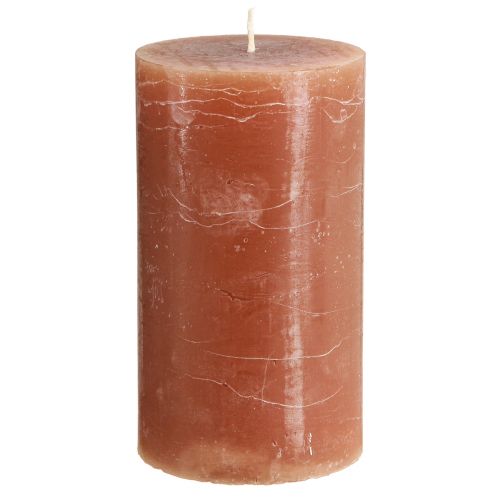 Floristik24 Velas velas de pilar teñidas de caramelo 85×150mm 2 piezas