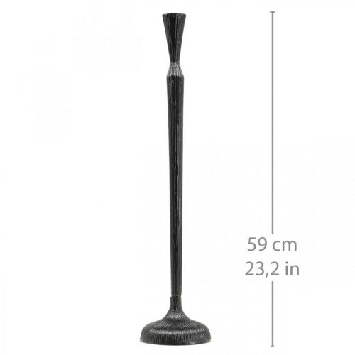 Artículo Candelabro Candelero negro Metal Ø13cm H59cm