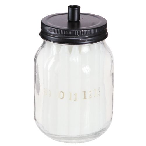 Artículo Portavelas de cristal con 24 velas Calendario de Adviento Al. 14,5 cm