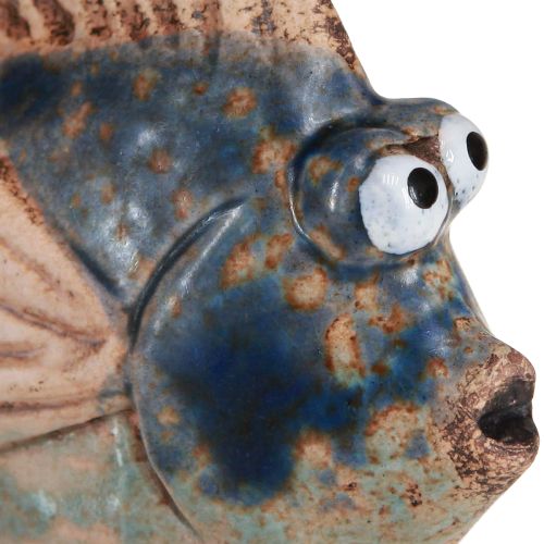 Artículo Peces pequeños divertido adorno cerámico azul surtido 6-9cm 4uds