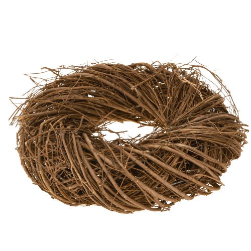 Floristik24 Pequeña corona de ramitas, corona decorativa de olmo natural, Ø25cm